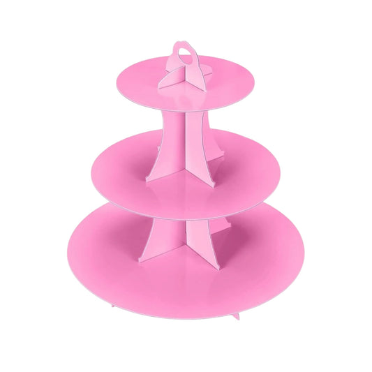 Pink Cupcake Stand - 3 Tiers
