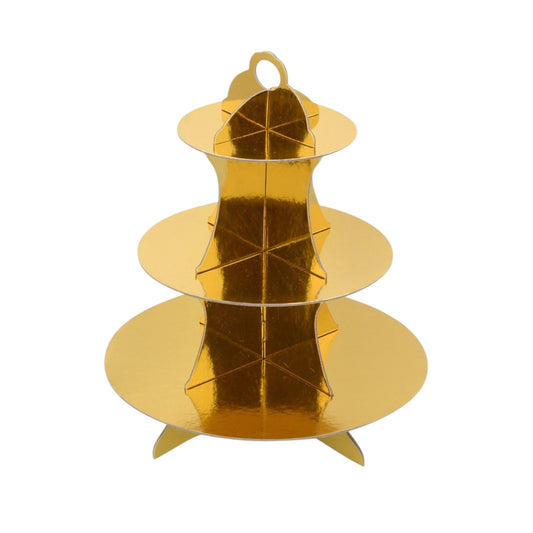 Gold Cupcake Stand - 3 Tiers