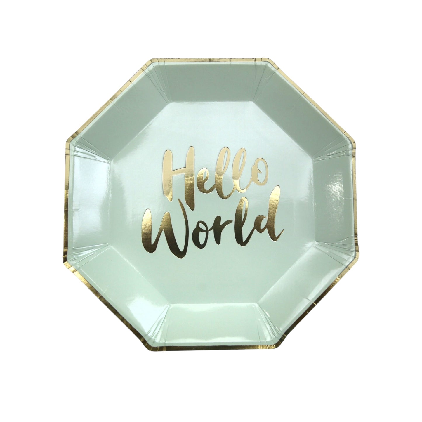 Hello World Hexagon Plates - 10 Pcs
