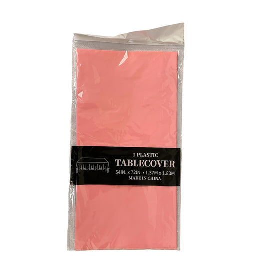 Salmon Plastic Tablecover - 137*183cm