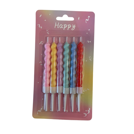 Spiral Candles - 6 Pcs
