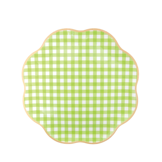 Ghingham Big Plates -8 Pcs