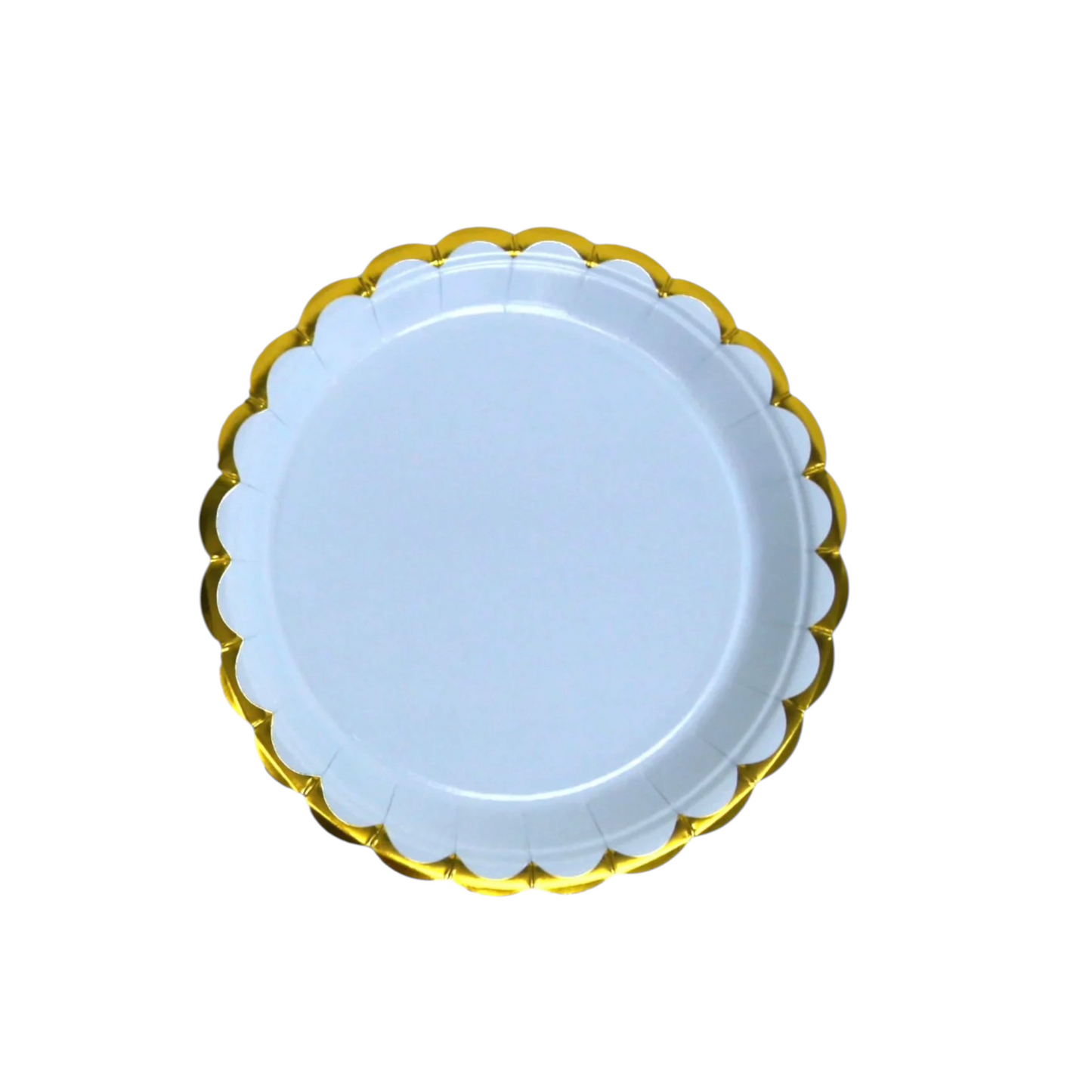 Blue with Gold Big Plates - 10 Pcs