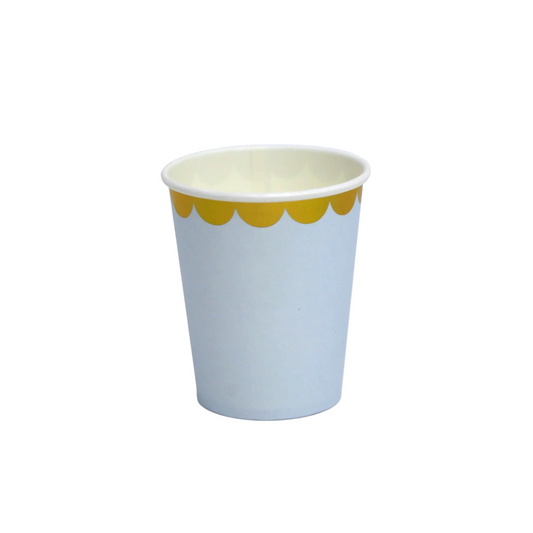 Blue With Gold Cups - 10 Pcs