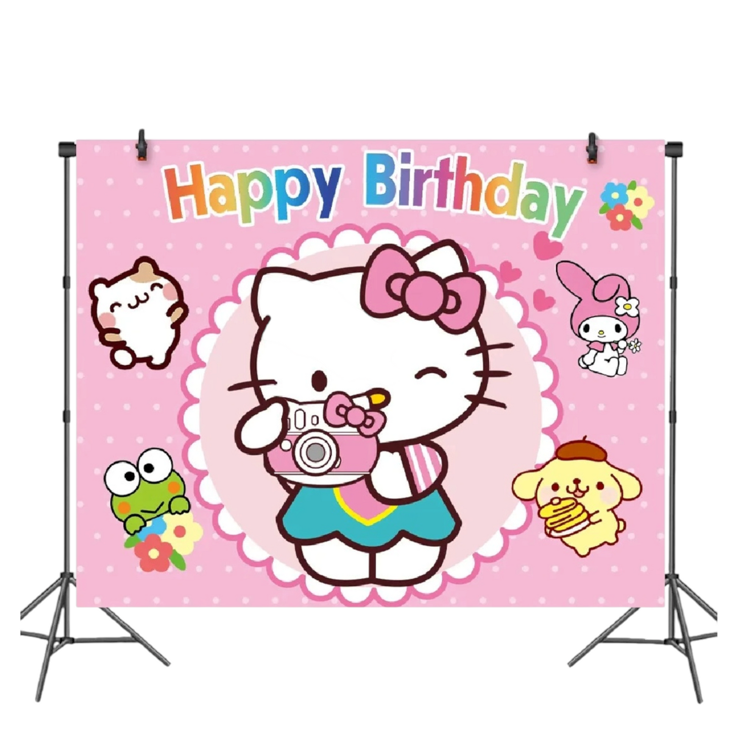 Hello Kitty Backdrop- 127*70cm stand not included