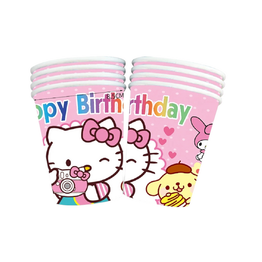 Hello Kitty Cups - 10 Pcs