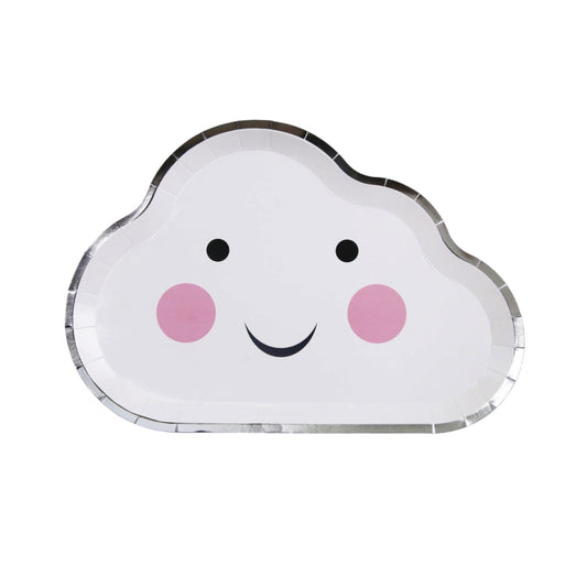 Pink Cloud Plates - 10 Pcs