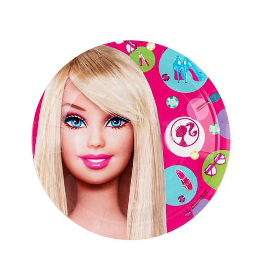 Barbie Big Plates - 10 Pcs
