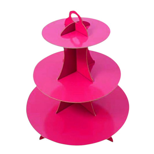 Fuschia Cupcake Stand - 3 Tiers