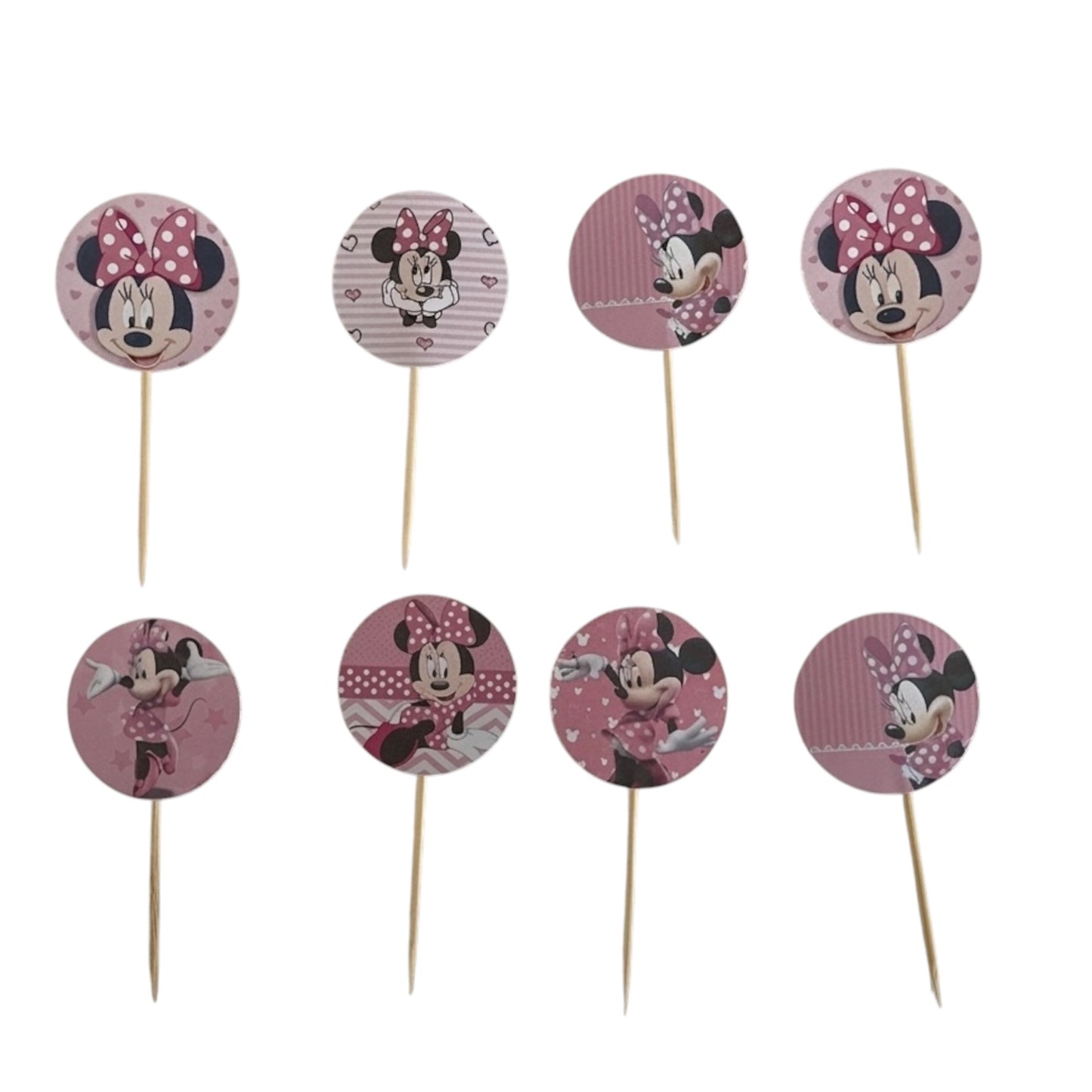 Minnie Mouse Cupcake Toppers - 24 Pcs