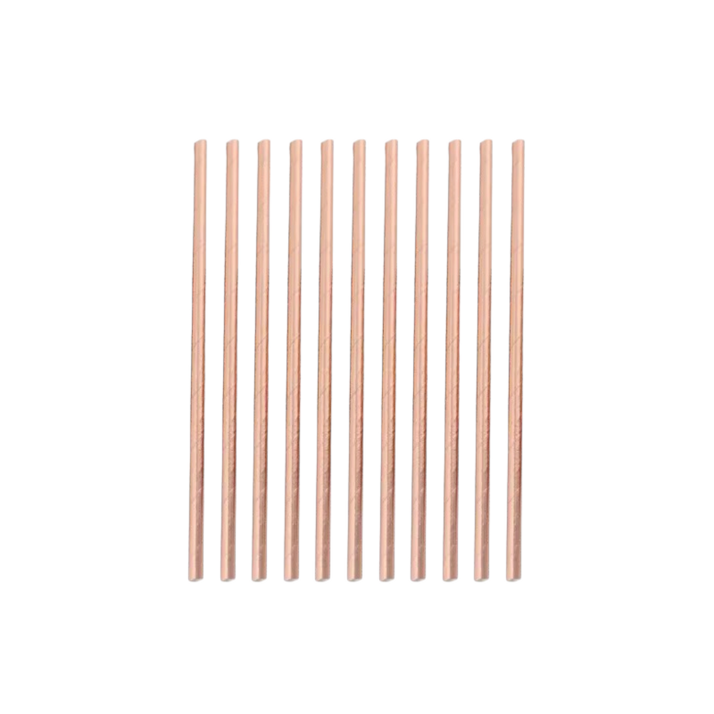 Rose Gold Paper Straw - 10 Pcs