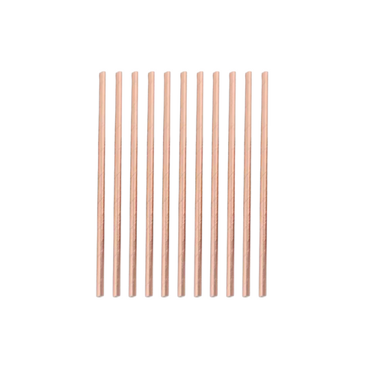 Rose Gold Paper Straw - 10 Pcs
