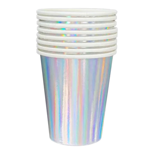 Iridescent Cups - 8 Pcs