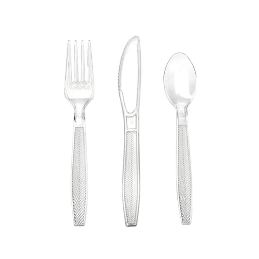 Transparent Cutlery Set - 8 Forks/Spoons/Knives