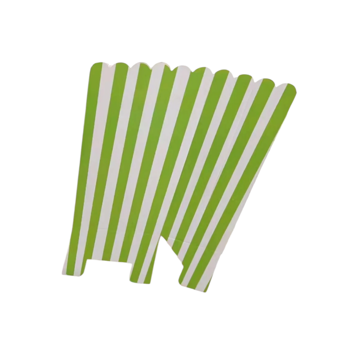 Striped Popcorn Cups - 6 Pcs