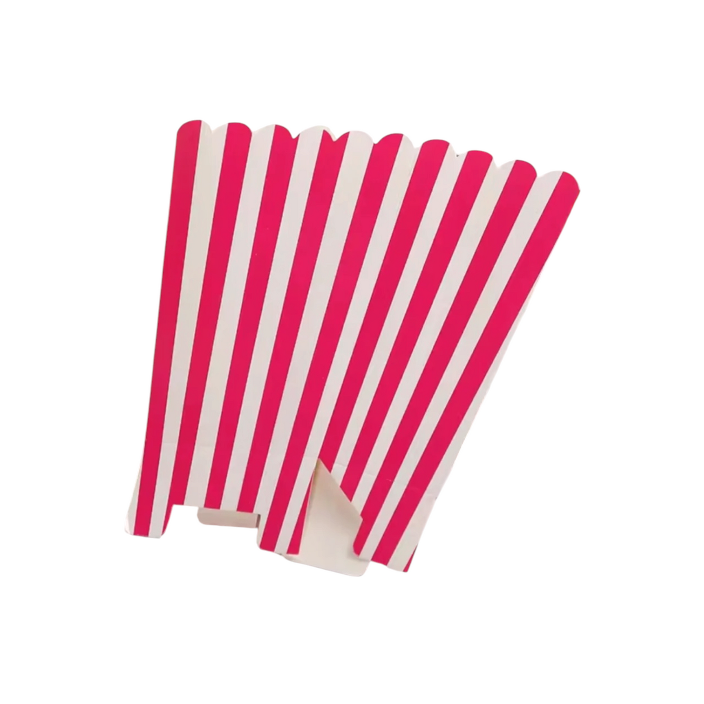 Striped Popcorn Cups - 6 Pcs
