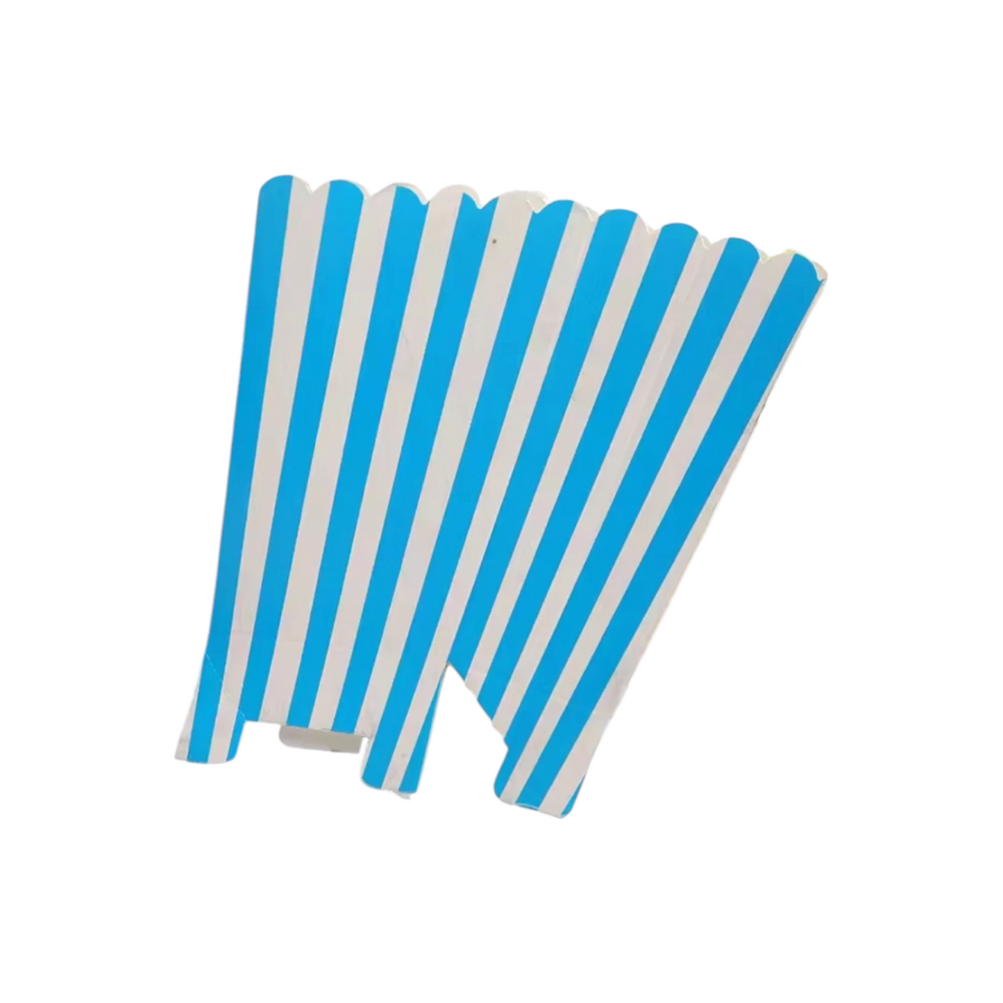 Striped Popcorn Cups - 6 Pcs