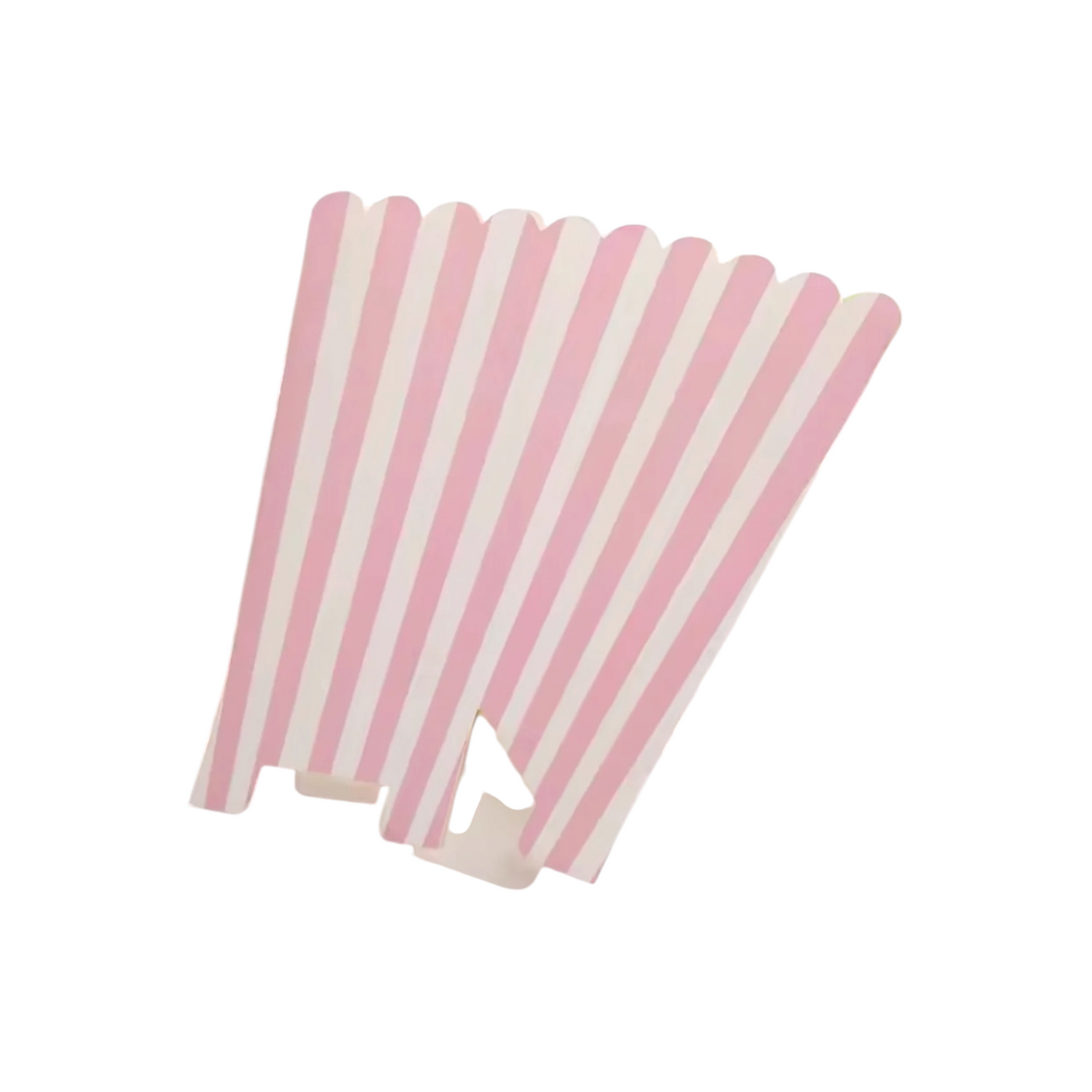 Striped Popcorn Cups - 6 Pcs