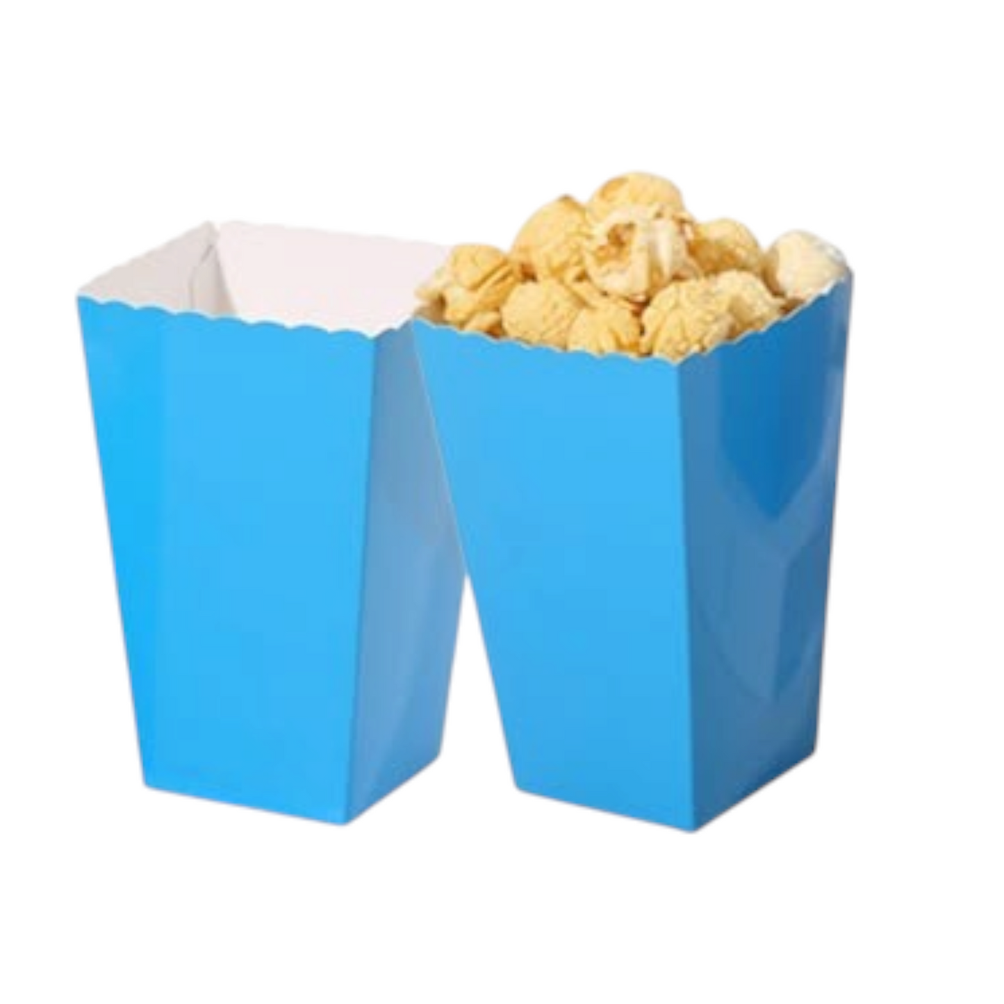 Plain Color Popcorn Cups - 6 Pcs