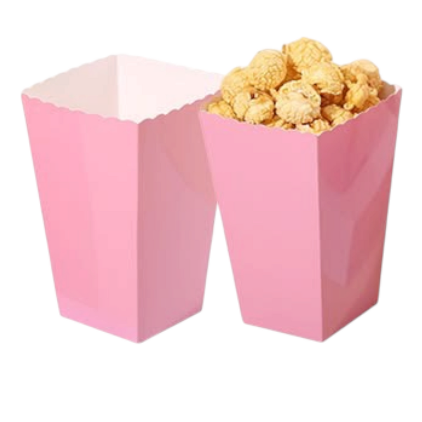 Plain Color Popcorn Cups - 6 Pcs