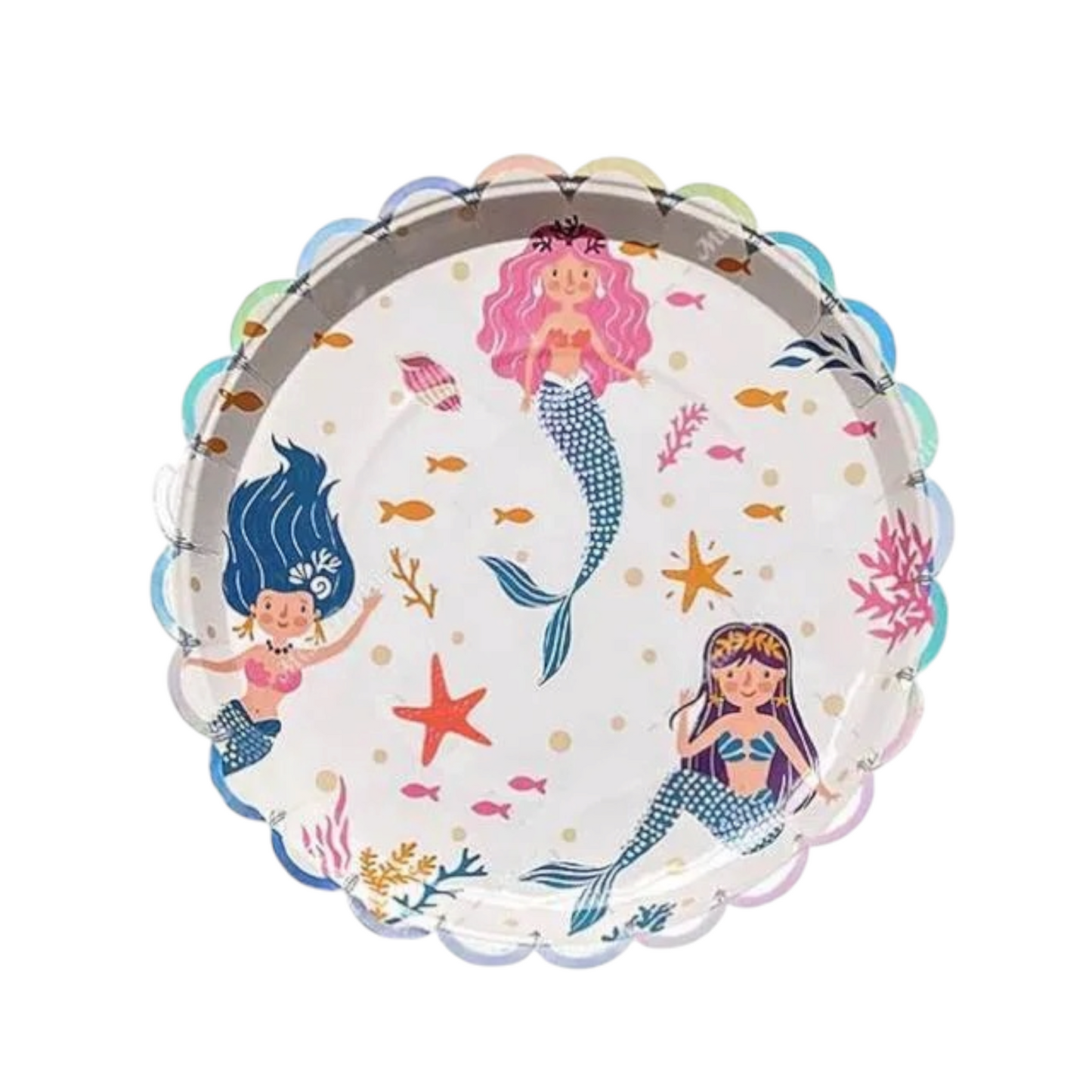 Mermaid Big Plates - 8 Pcs