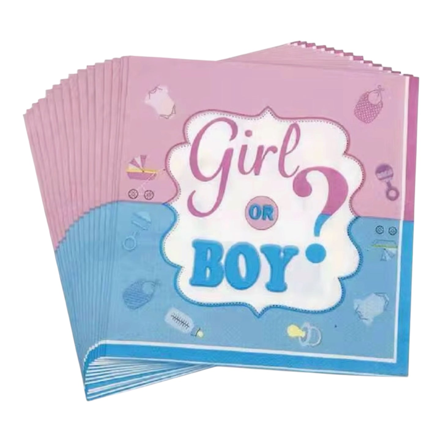 Gender Reveal Napkins - 20 Pcs