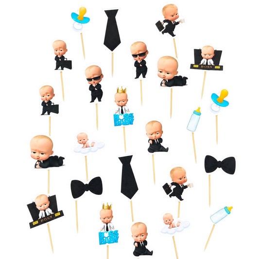 Baby Boss Cupcake Toppers - 24 Pcs