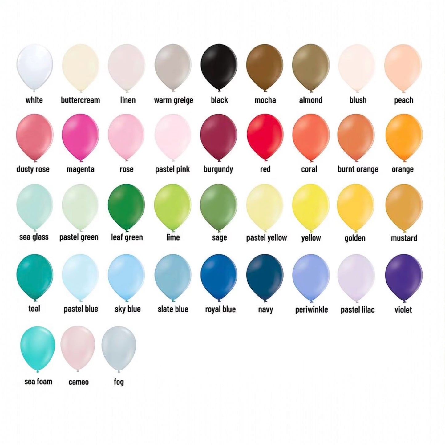 High Quality Latex Balloons - 3.2g - 12 Inch