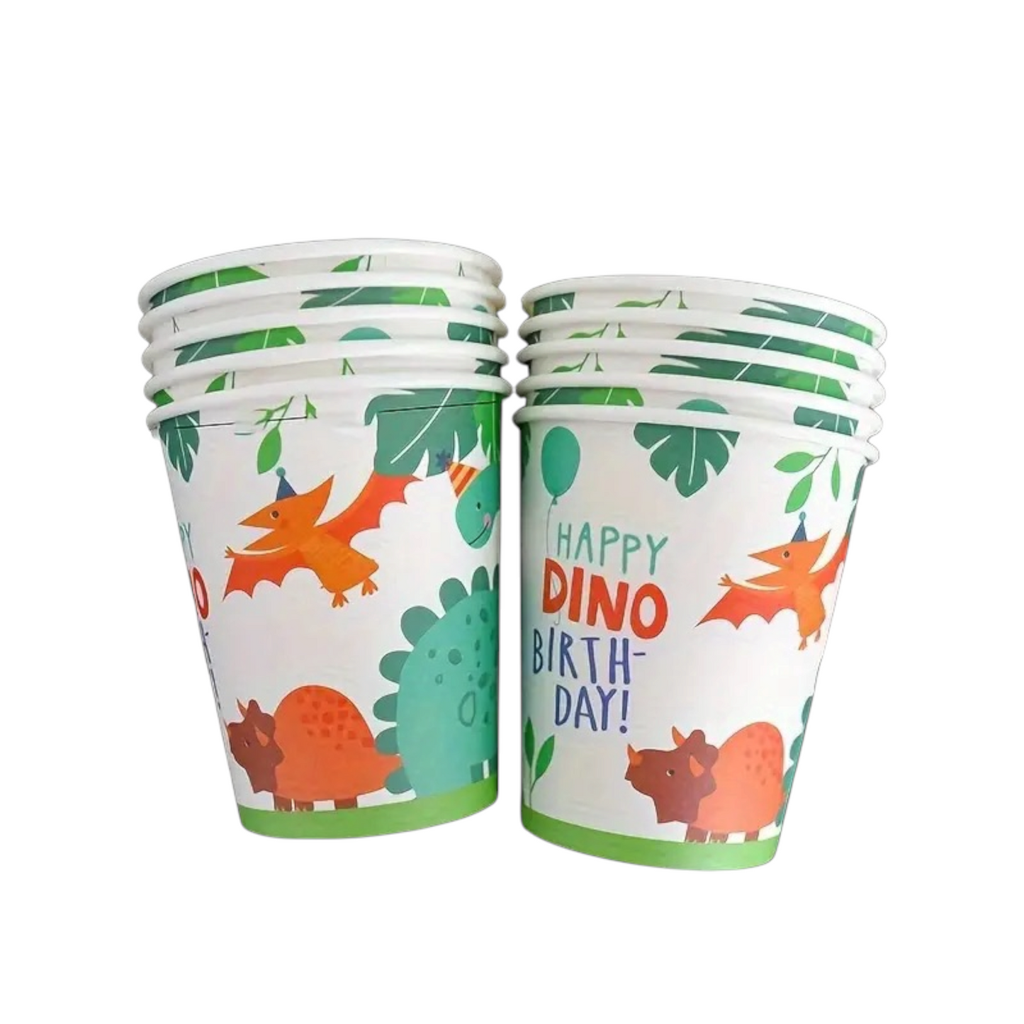 Dinosaur Cups - 10 Pcs