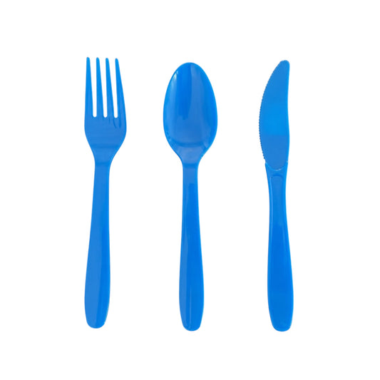 Blue Cutlery set 10 Forks/Spoons/knives