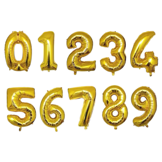 32 Inch Gold Foil Number Balloon