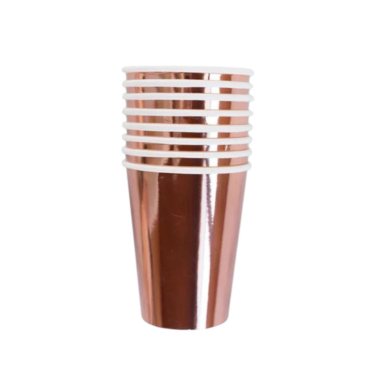 Rose Gold Cups - 10 Pcs