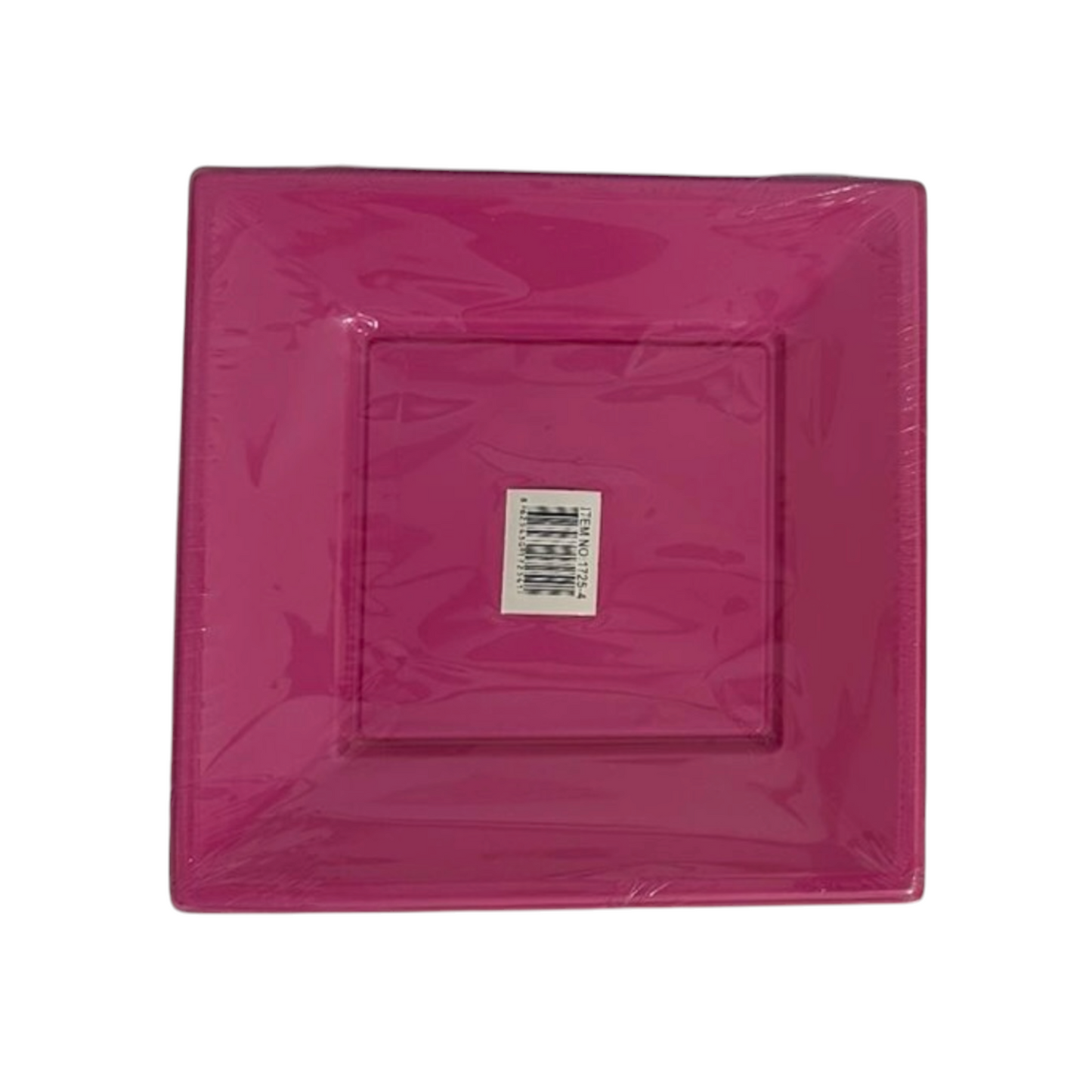 Pink Squared Plates - 10 Pcs