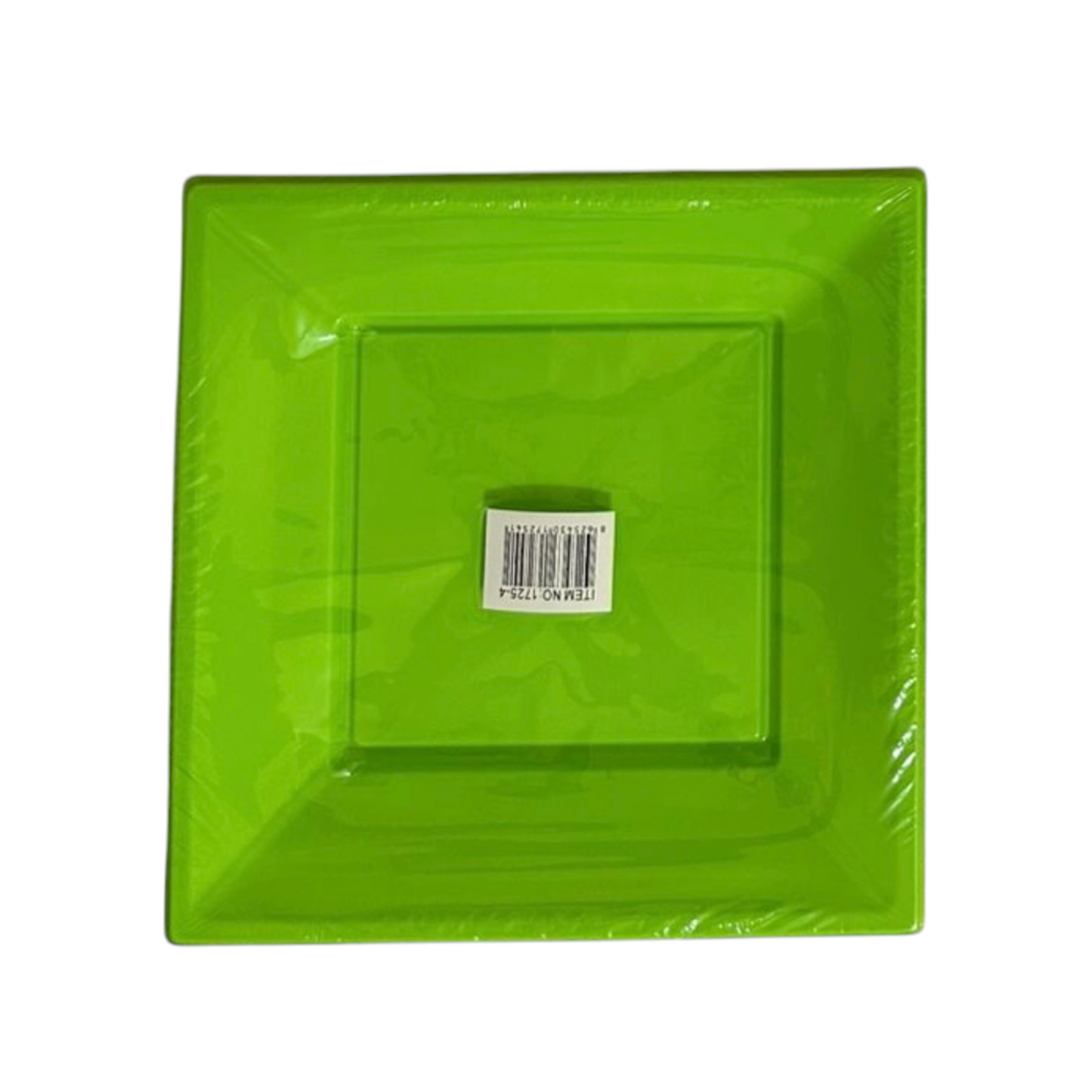 Green Squared Plates - 10 Pcs