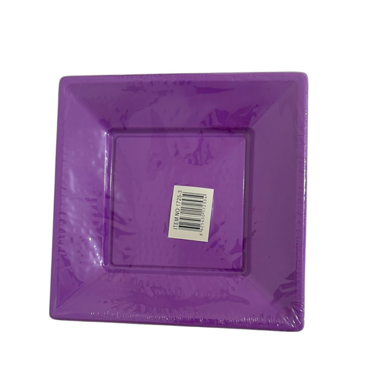 Purple  Squared Plates - 10 Pcs