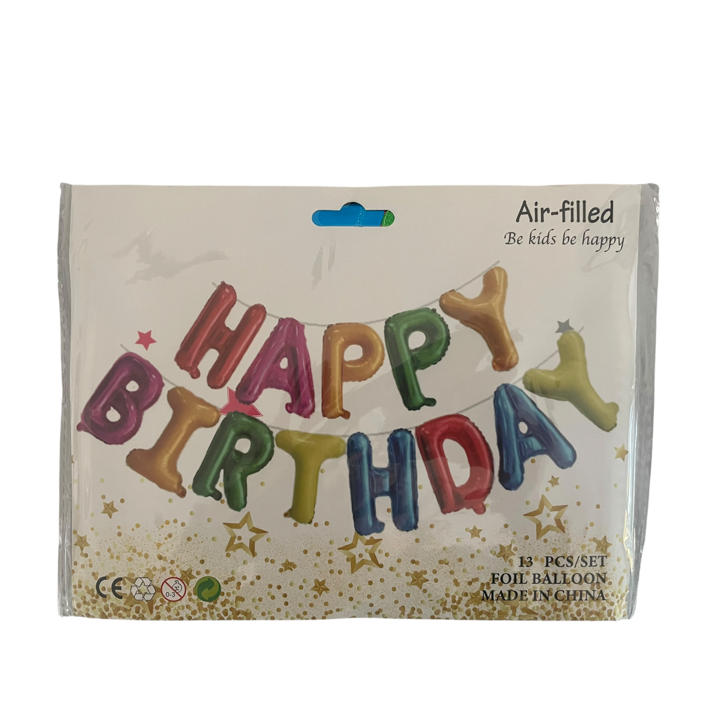 Happy Birthday Balloon Banner - Air-filled
