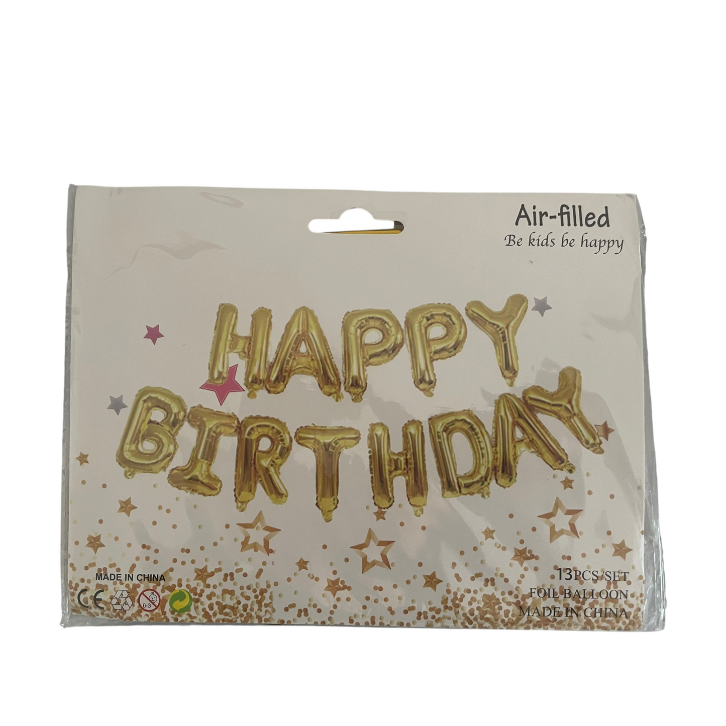 Happy Birthday Balloon Banner - Air-filled
