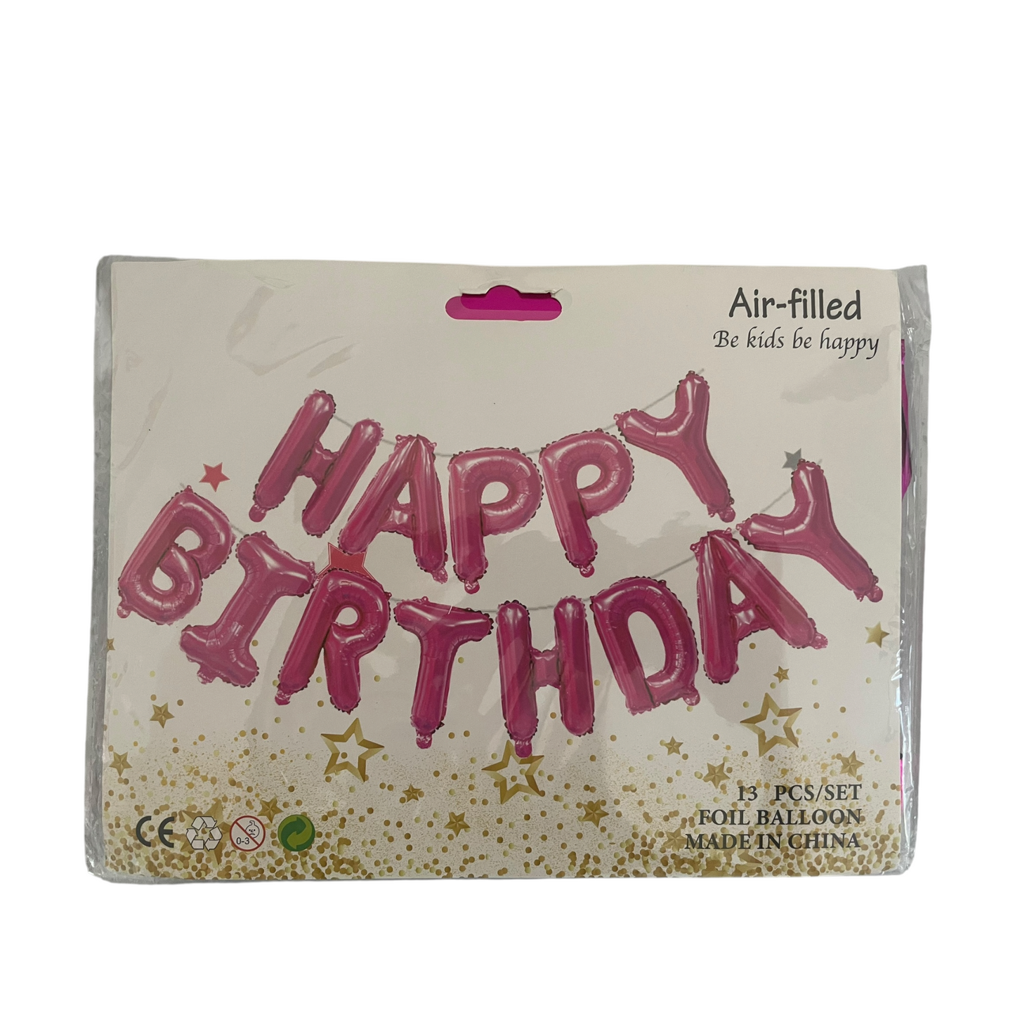 Happy Birthday Balloon Banner - Air-filled