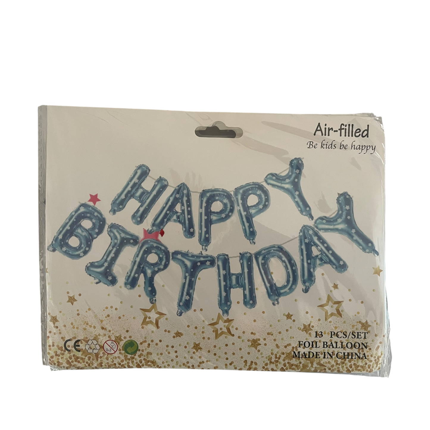 Happy Birthday Balloon Banner - Air-filled