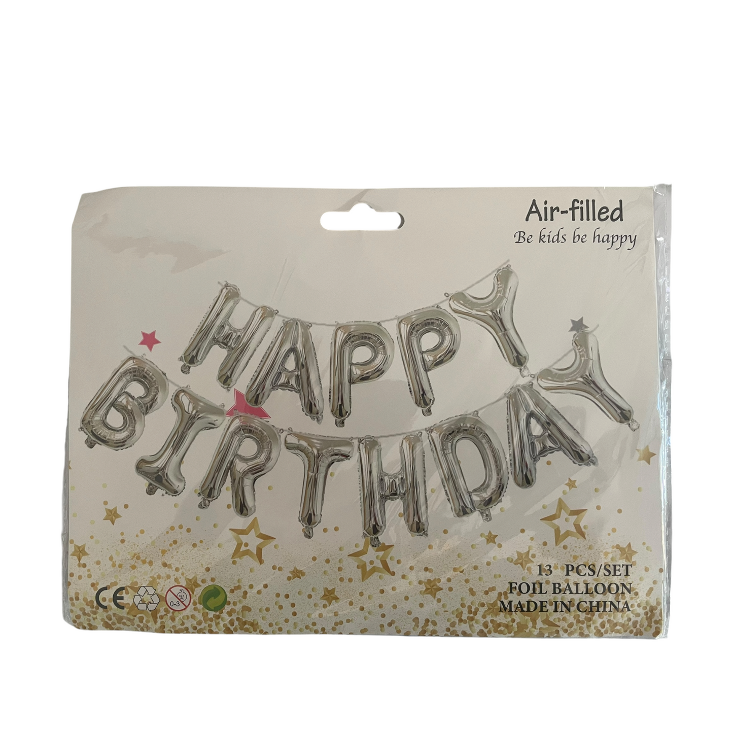Happy Birthday Balloon Banner - Air-filled