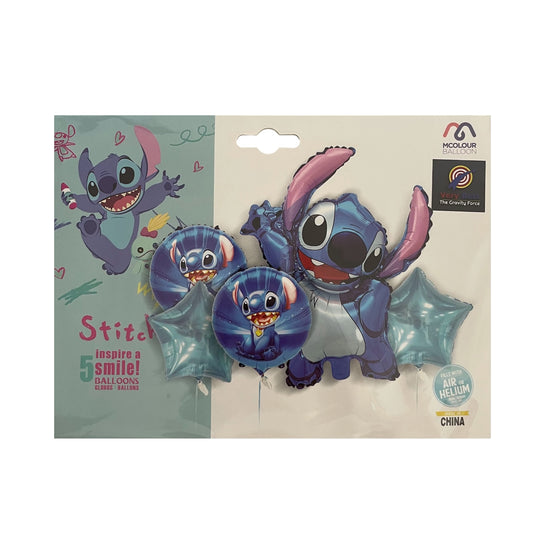 Stitch 5 Pcs Foil Balloons
