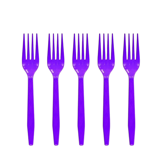 Purple Forks - 20 Pcs