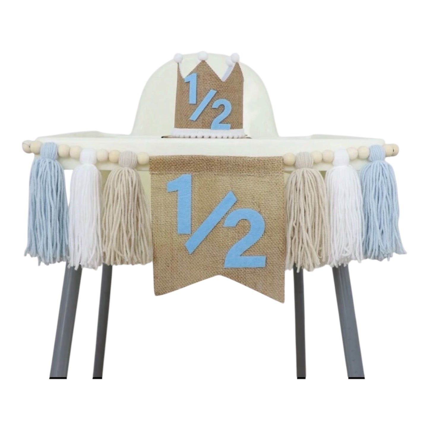 Blue Half Birthday Decoration Set - 2 Pcs