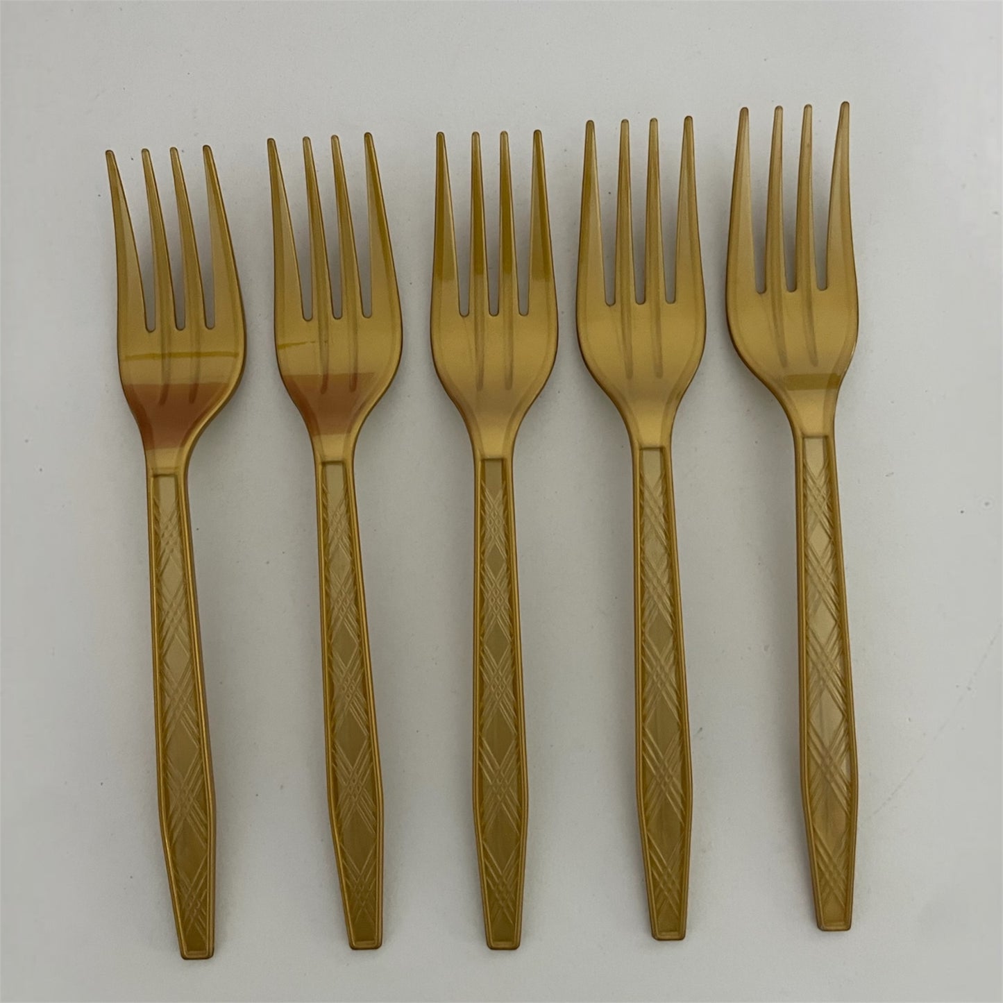 Gold Plastic Forks - 25 Pcs