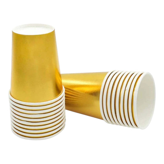 Gold Paper Cups - 10 pcs