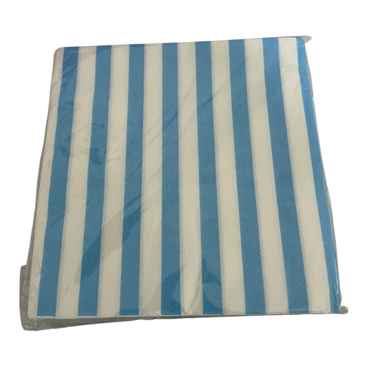 Striped Blue Napkins - 20 Pcs - 17*17cm