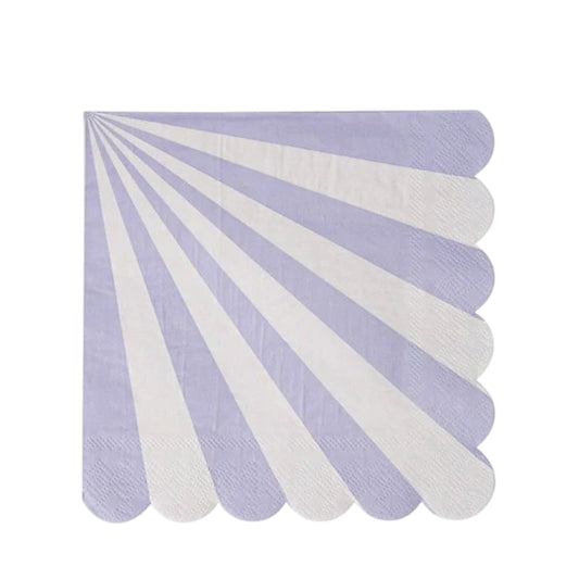Striped Purple Napkins - 20 Pcs - 15*15cm