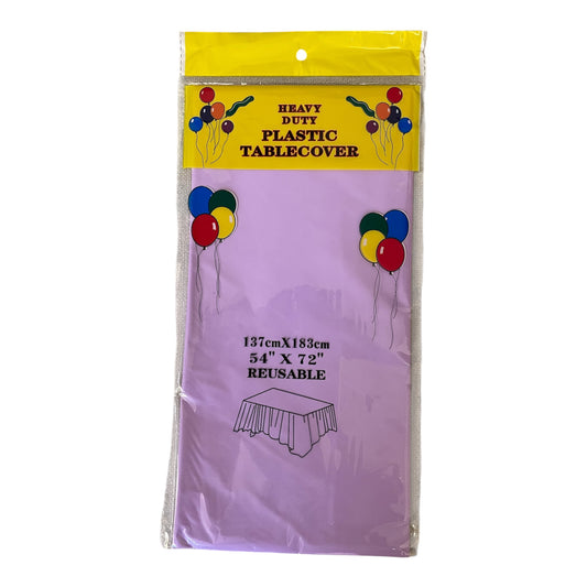 Light Purple Plastic Tablecover - 137*183cm