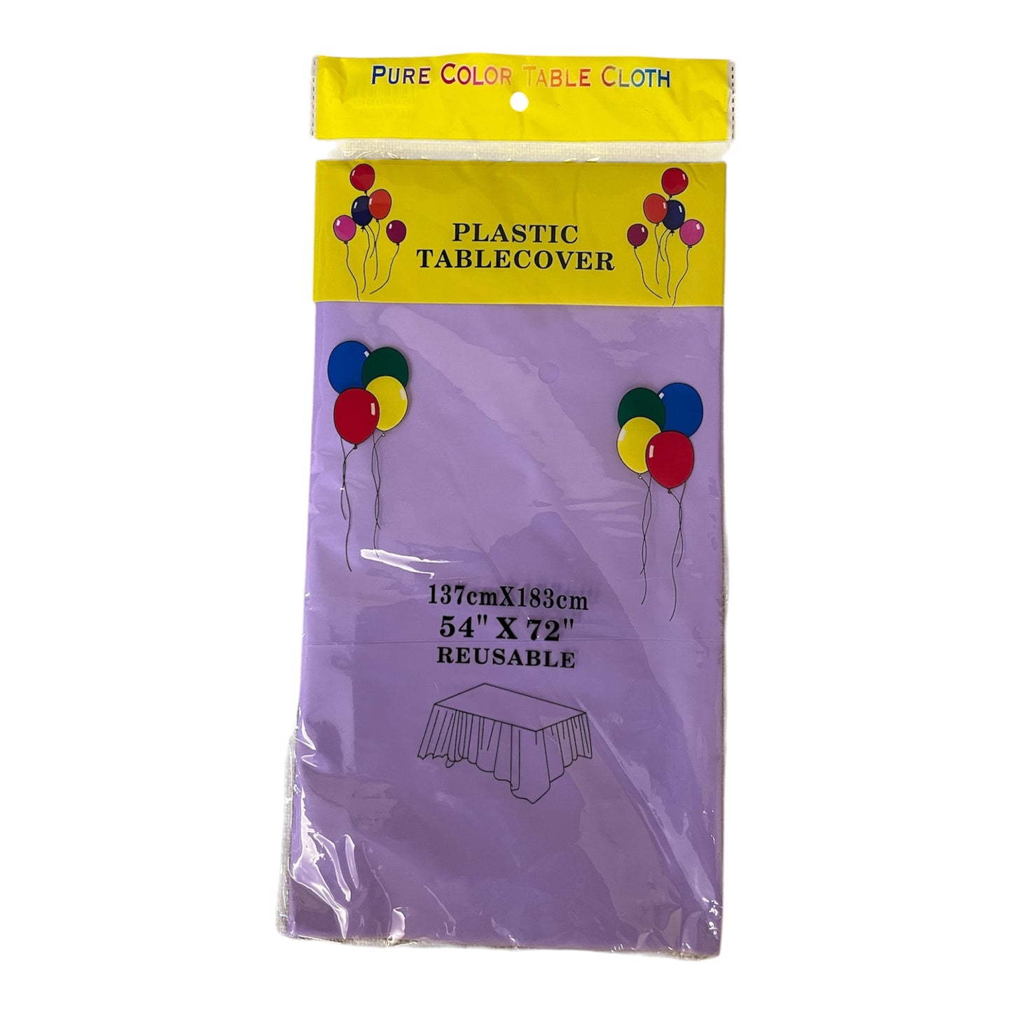 Purple Plastic Tablecover - 137*183cm