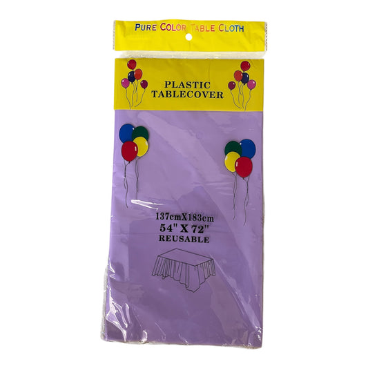 Purple Plastic Tablecover - 137*183cm